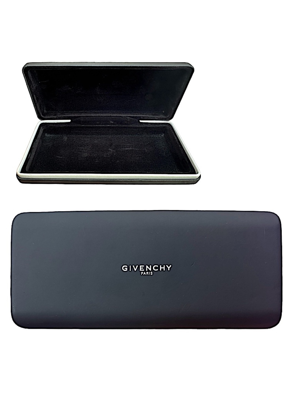 GIVENCHY PARIS Black Hard-shell Sunglasses Case 7” Rectangle
